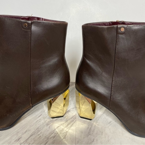 Franco Sarto Tiera Brown Leather Bootie 8 1/2 M - Picture 9 of 16